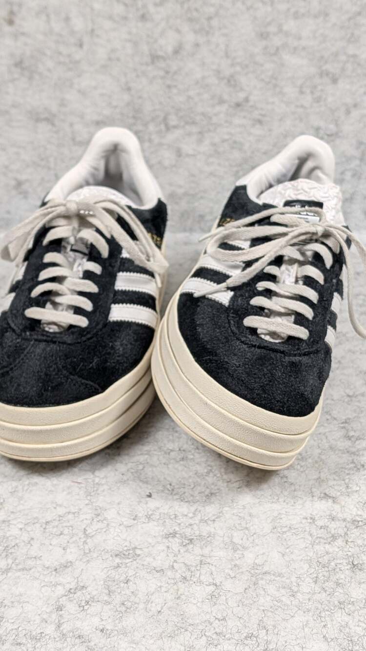 Adidas Gazelle Bold Core Black White Athletic Sneakers 6.5 - Picture 12 of 13